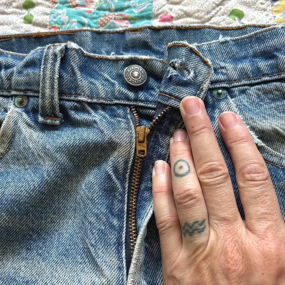 Vintage 70s Levi's 517 Red Tab Whisker Fade Flared Bootcut Jeans USA 28 x 33